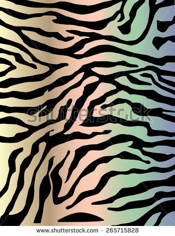 348x470 Zebra Or Tiger Stripes Colorful Pattern Background In Vector