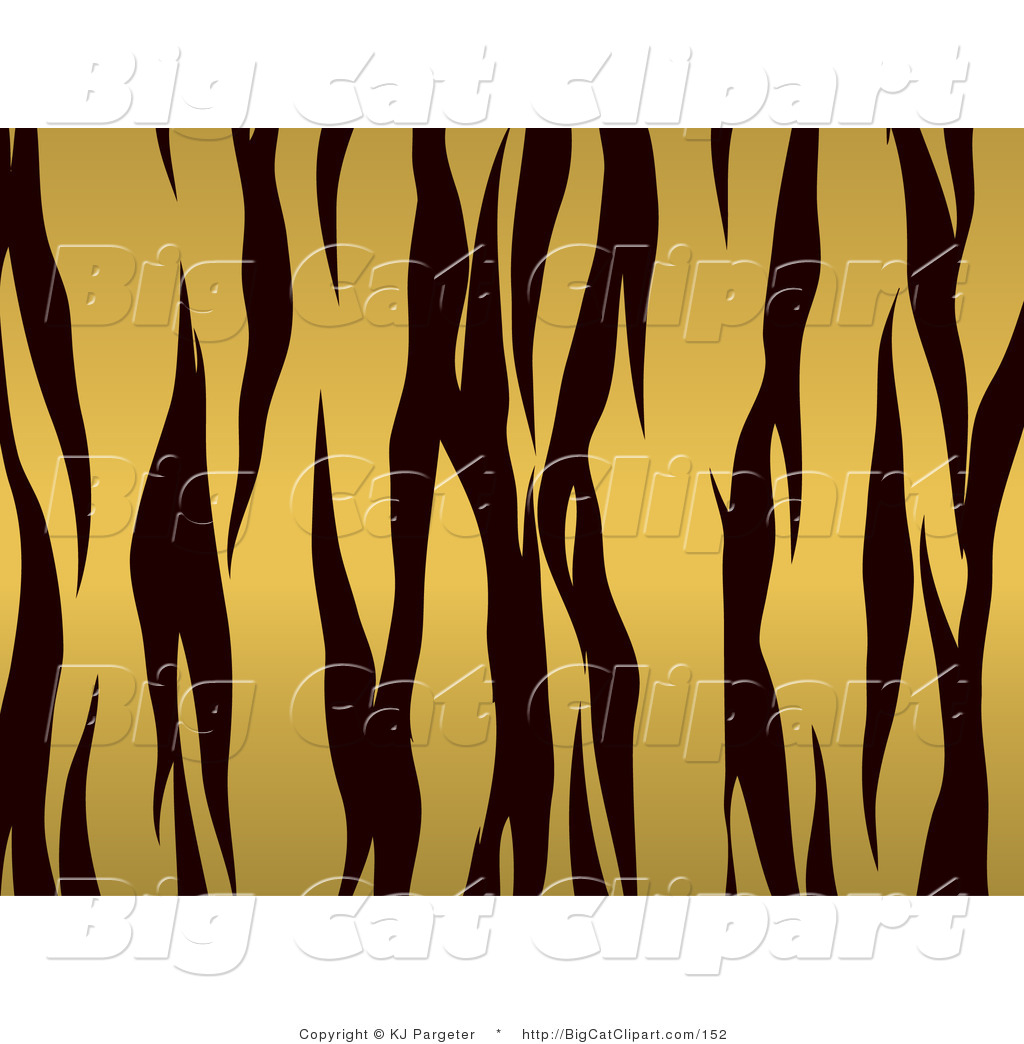 1024x1044 Big Cat Clipart Of A Gold And Black Tiger Stripes Background By Kj
