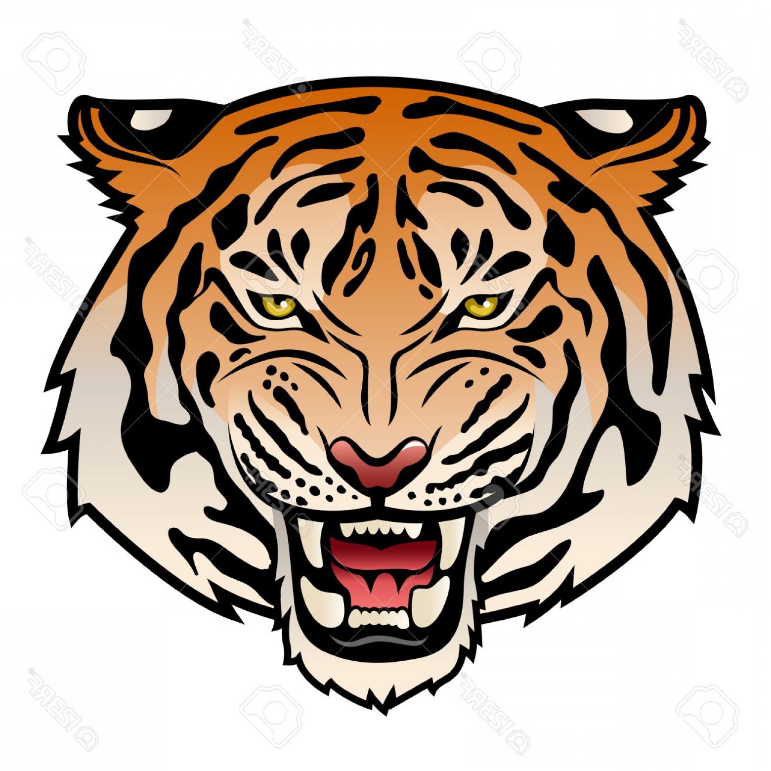 1560x1560 Roaring Tiger Head Vector Art Lazttweet