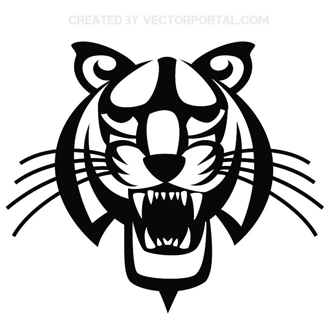 660x660 Tiger Head Illustrator Free Vector 123freevectors