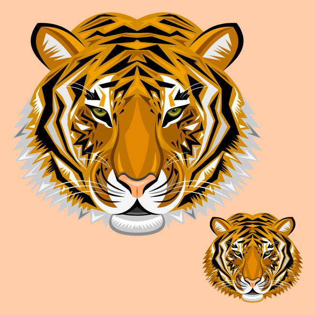 650x650 Tiger Vector Image