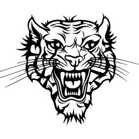 282x282 Vector Colorful Tiger Silhouettes With Animal Stripes Free Vector