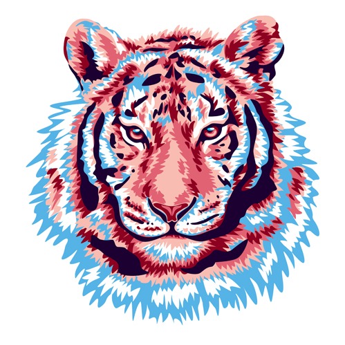 499x499 Pink Tiger Vector Free Vectors Ui Download