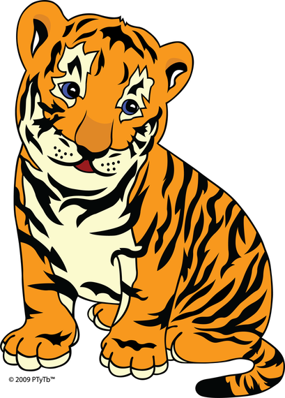 409x570 Cute Little Tiger Vector
