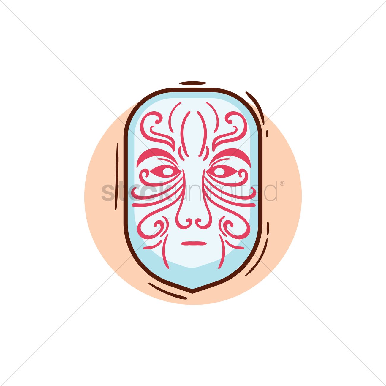 1300x1300 Tiki Mask Vector Image