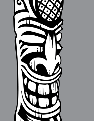 300x387 Tiki Pattern Clipart