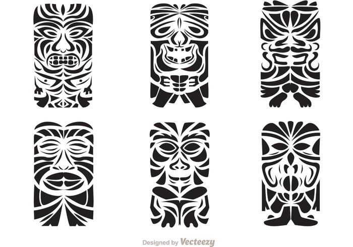 700x490 Tiki Totem Hawaiian Tribal Vectors