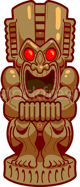 256x600 Tiki Vector Illustration Kenny Kiernan (Clipartmascots