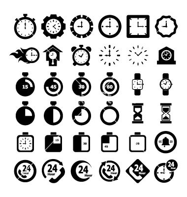 380x400 Time Icon Vector Design Graphic Icons