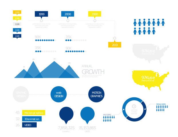 621x477 Timeline Vector Graphic Elements