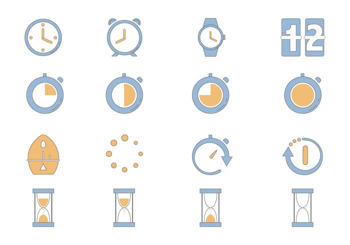 700x490 Timer Icon Vector Pack