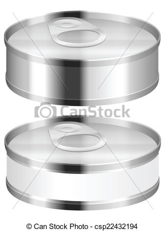 337x470 Metal Tin Can On A White Background.