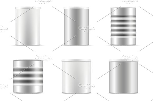 580x386 Tin Can Collection Vector Set Ai Mockup Store