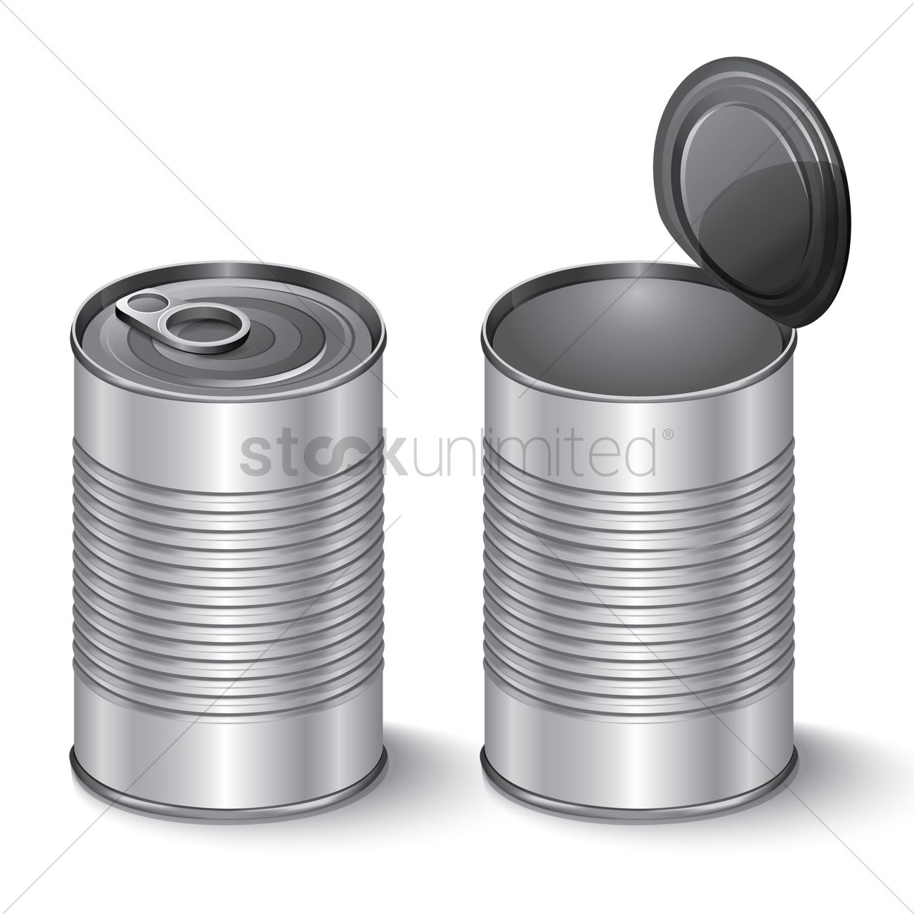 1300x1300 Tin Cans Vector Image
