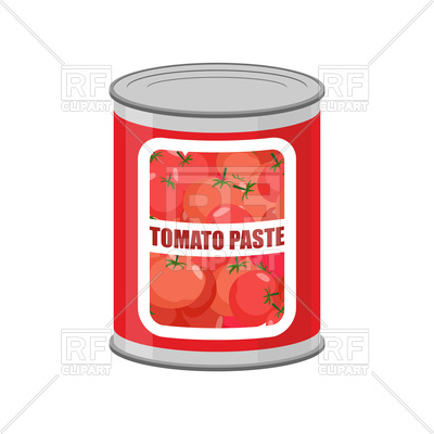 400x400 Tomato Paste Tin Can Vector Image Vector Artwork Of Objects