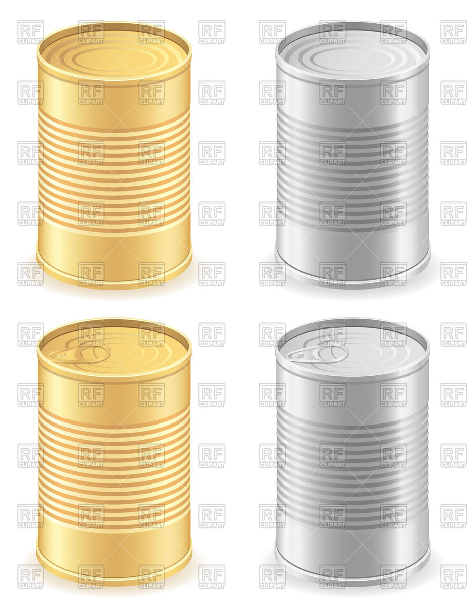 933x1200 Golden And Silver Tin Can Vector Image Vector Artwork Of Objects