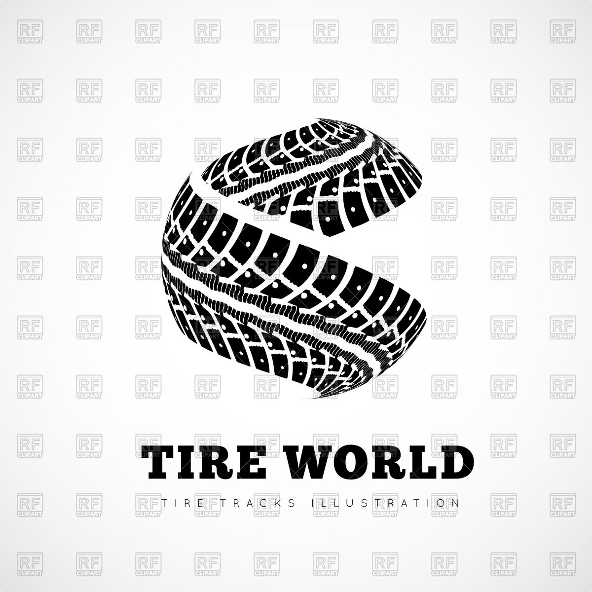 1200x1200 Tire Tracks On White Background Vector Image Vector Artwork Of