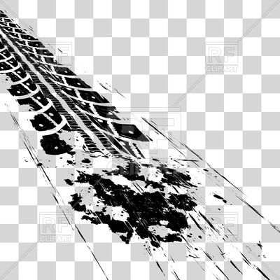 400x400 Tire Tracks On Checkered Background Vector Image Vector Artwork