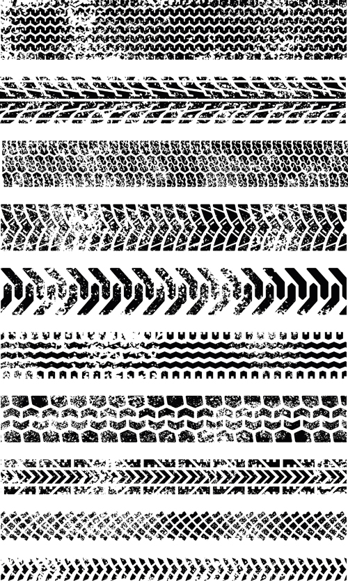 500x835 Realistic Tire Marks Vector Graphics Free Download