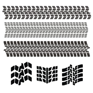 300x300 Set Of Tire Tracks Vector
