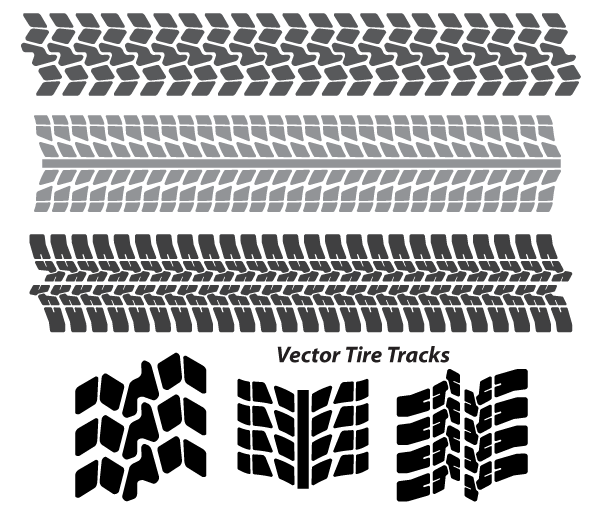 600x510 Tire Tracks Free Vector Art 123freevectors