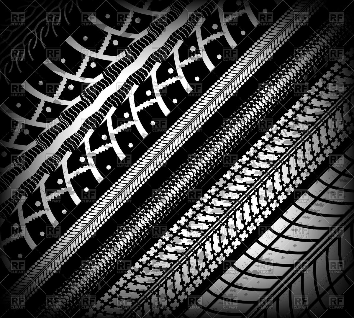 1200x1078 Tire Tracks Collection Vector Image Vector Artwork Of