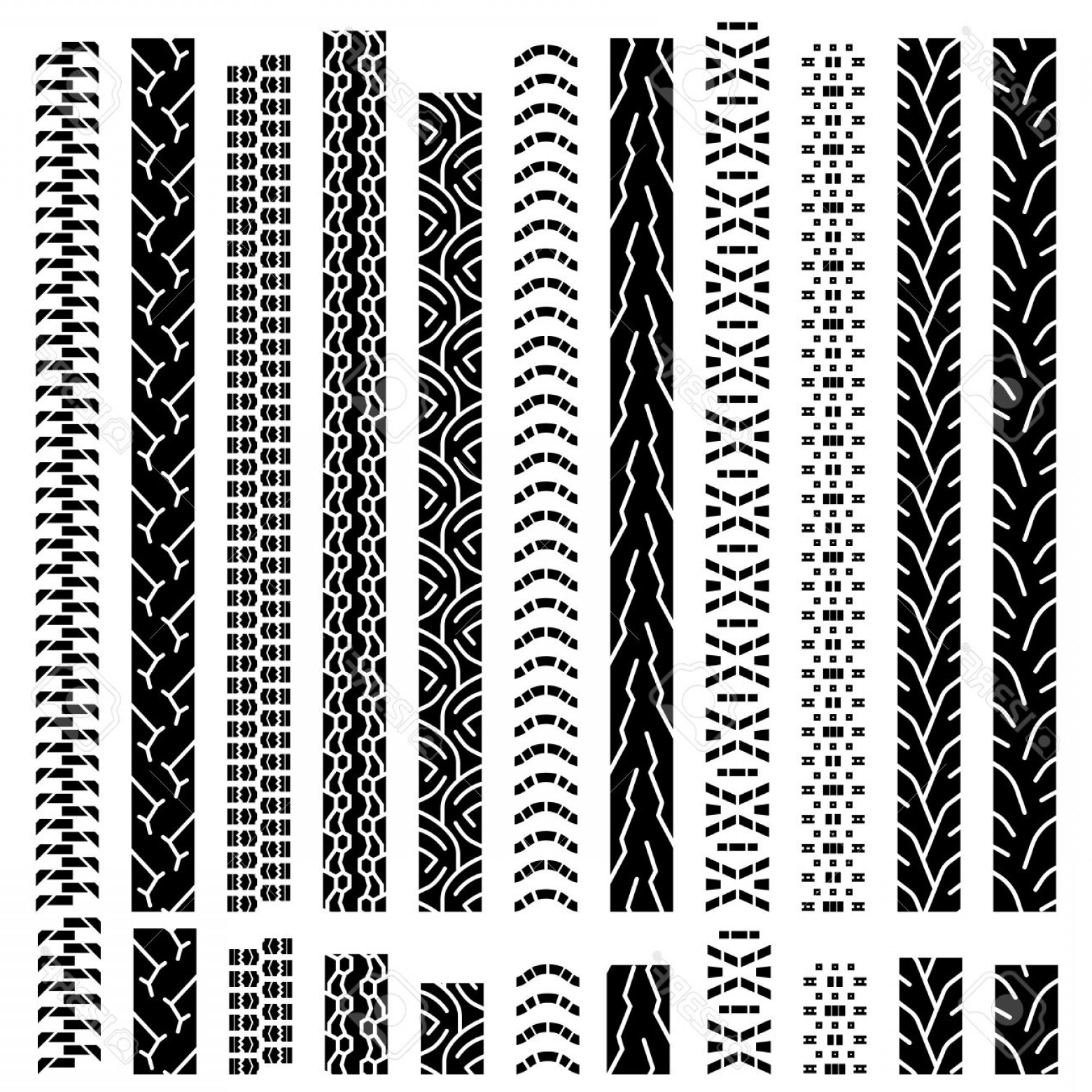 1560x1560 Photostock Vector Collection Textures Of Vector Tire Tracks Tire