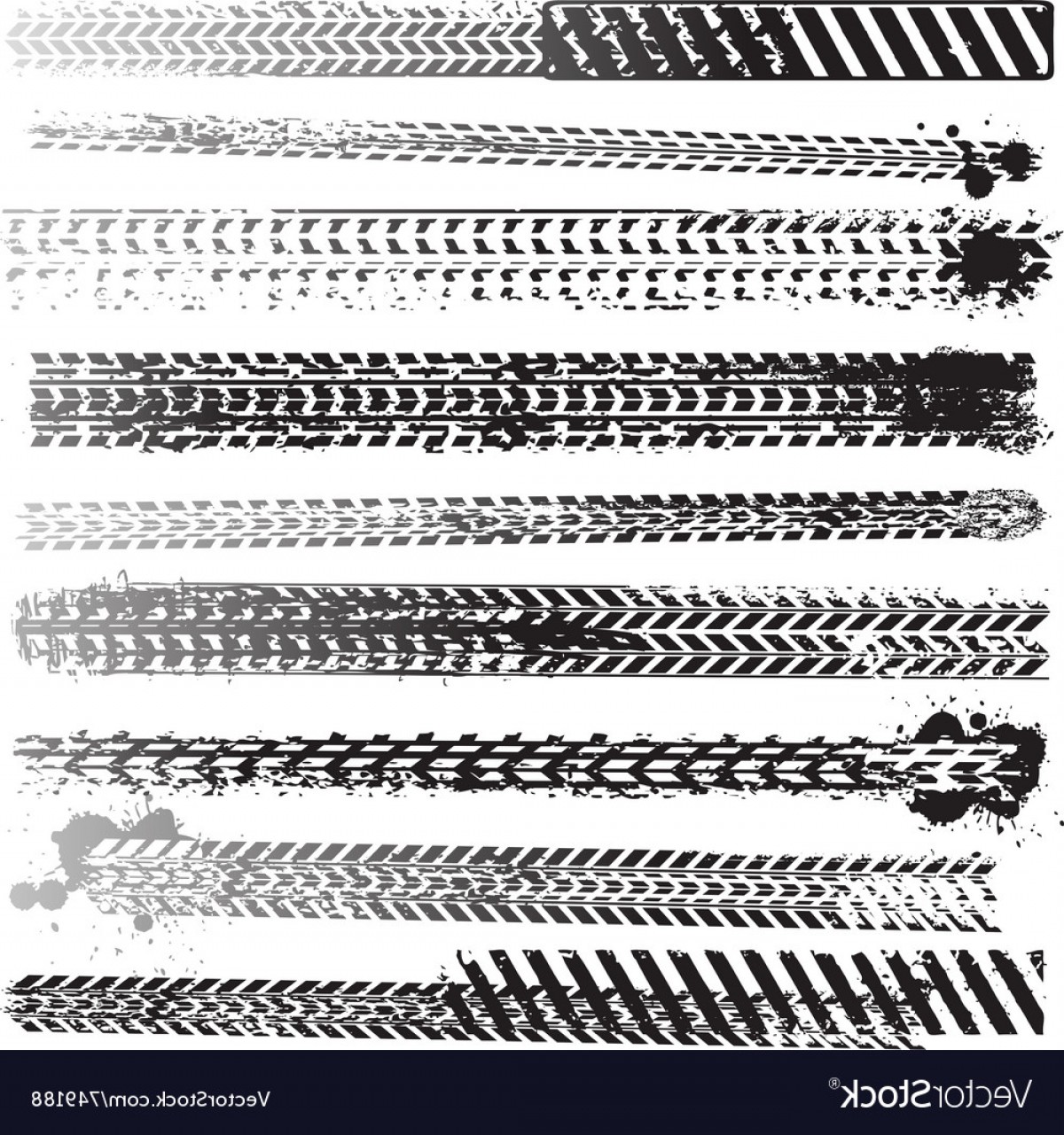 1200x1281 Set Of Tire Tracks Vector Orangiausa