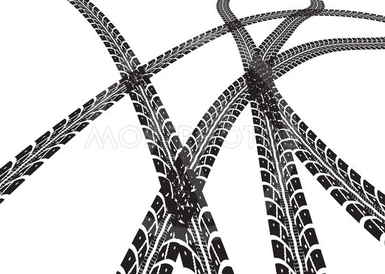 562x400 Tire Tracks Vector By Maxim Pavlov