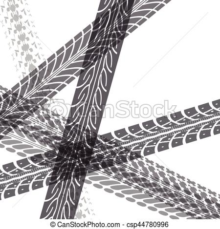 450x470 Tire Tracks Vector. Tire Tracks. Vector Illustration On White