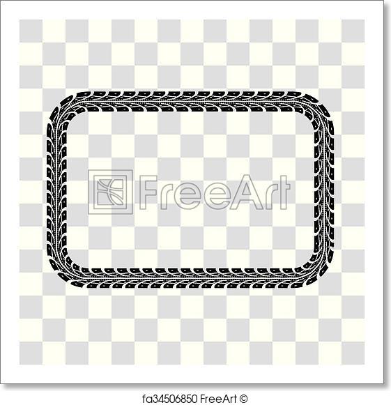 561x581 Free Art Print Of Tire Tracks Vector. Tire Tracks Frame Set