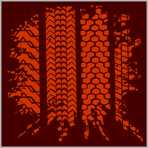 500x500 Grunge Tire Tracks Design Vector 07 Free Download