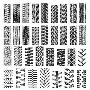 300x300 Photostock Vector Big Set Texture Of Vector Tire Tracks With
