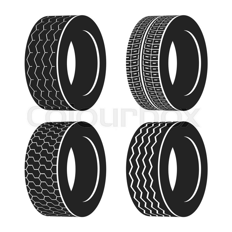 800x800 Bus Rubber Tire For Wheel, Truck Or Auto Tyre. Isolated Icon Of