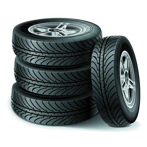 500x500 Creative Car Tires Vector Design 03 Free Download