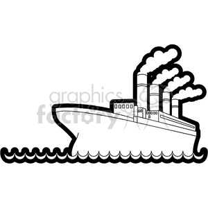 300x300 Royalty Free Titanic Ship In The Ocean Outline 398105 Vector Clip