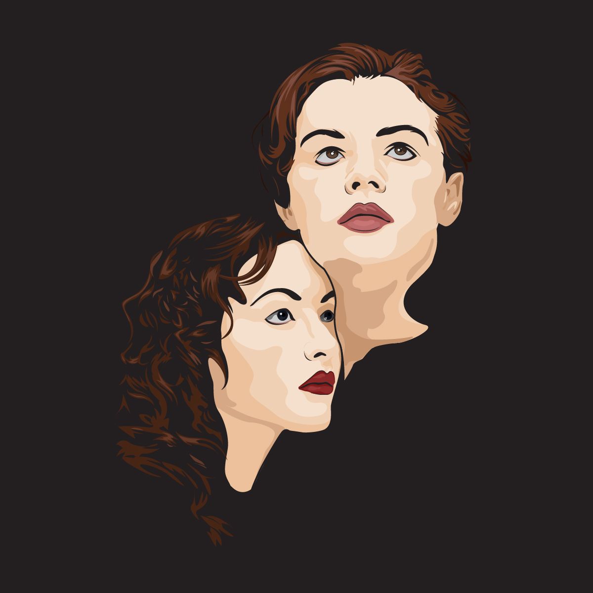 1200x1200 Jack And Rose (Titanic) Vector Illustration By Gokul My Vector