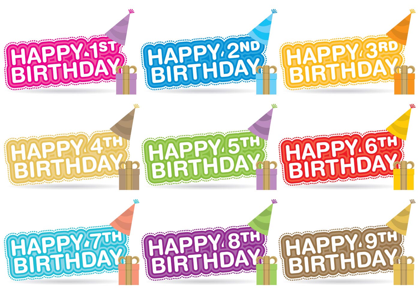 1400x980 Birthday Title Vectors
