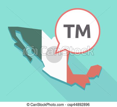 450x409 Vector Of Mexico Map With The Text Tm. Illustration Of A... Eps