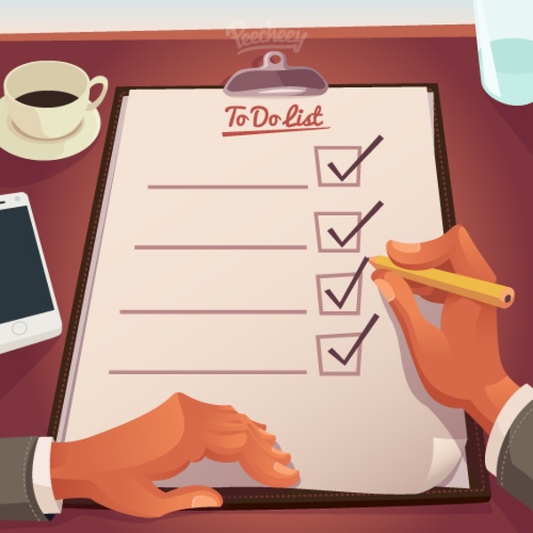 600x600 To Do List Free Vector In Adobe Illustrator Ai ( .ai ) Vector