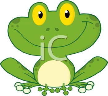 350x313 Picture Of A Happy Toad Sitting Down And Smiling In A Vector Clip