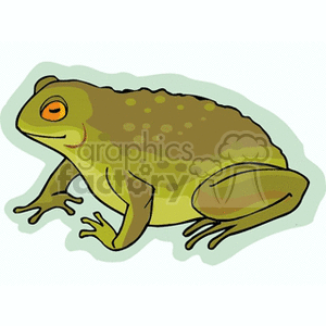 300x300 Royalty Free Full Body Profile Of Green Toad 129841 Vector Clip