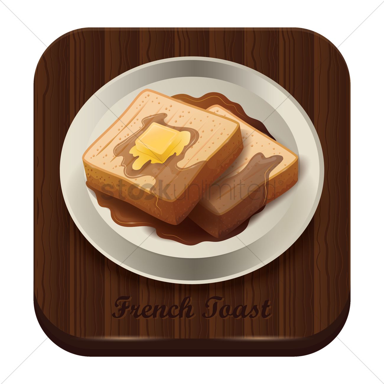 1300x1300 French Toast Vector Image