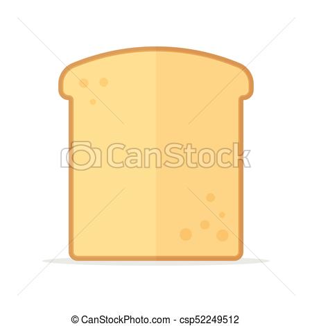 450x470 Toast Bread Slice Icon, Vector Illustration, Isolated On White