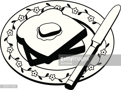 479x358 Buttered Toast Vector Illustration Premium Clipart