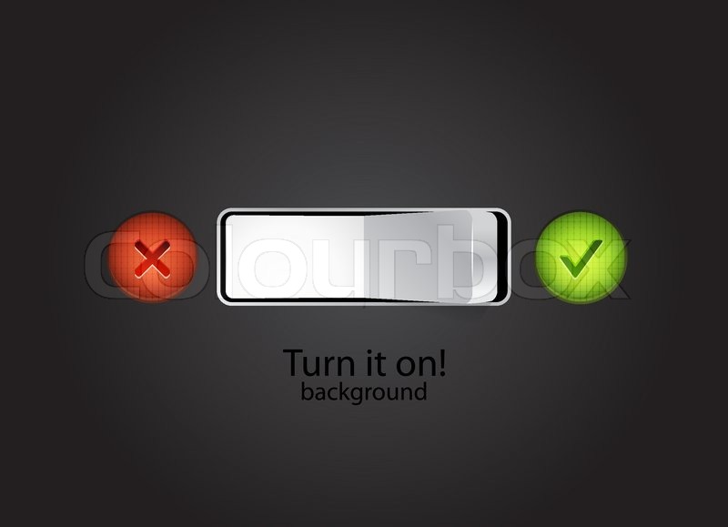 800x579 Toggle Switch On Black Background Stock Vector Colourbox