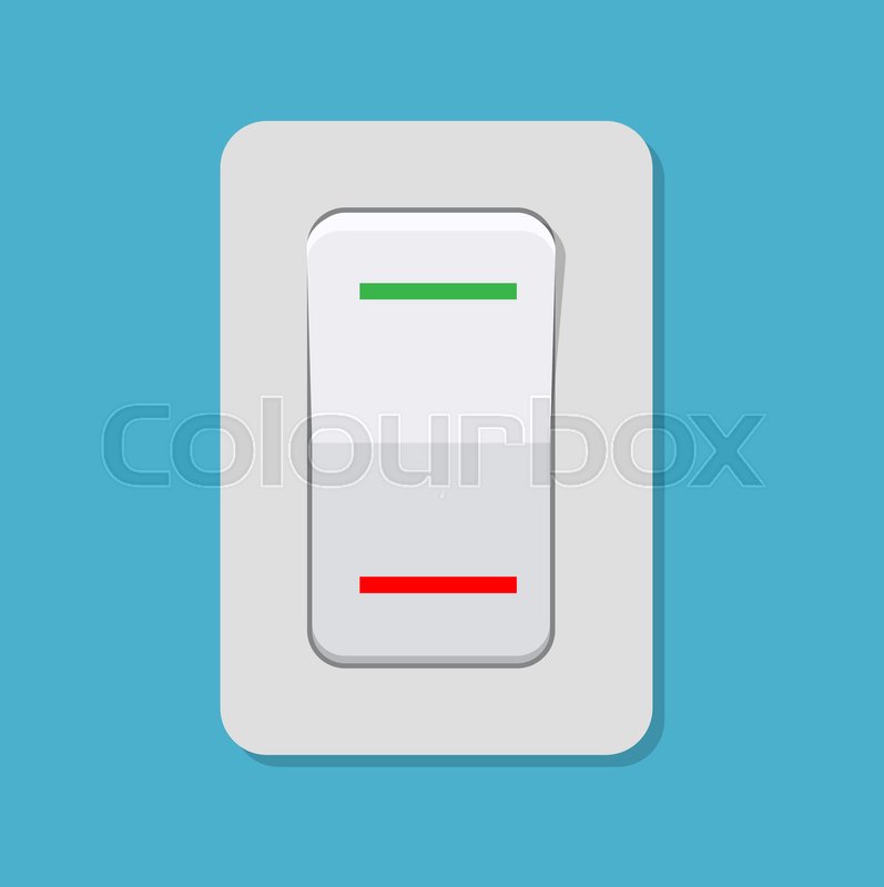 797x800 Toggle Switch. Electric Control Concept. Vector Illustration In