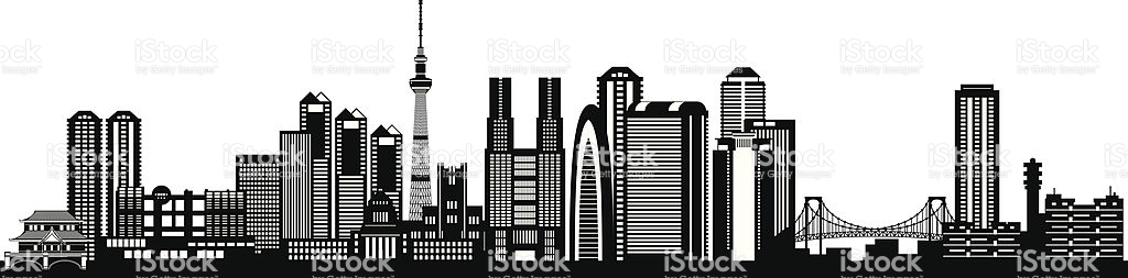 1024x253 Tokyo Clipart Group With Items