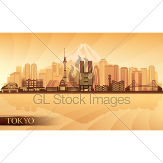 325x325 Tokyo Japan City Skyline Vector Silhouette Gl Stock Images