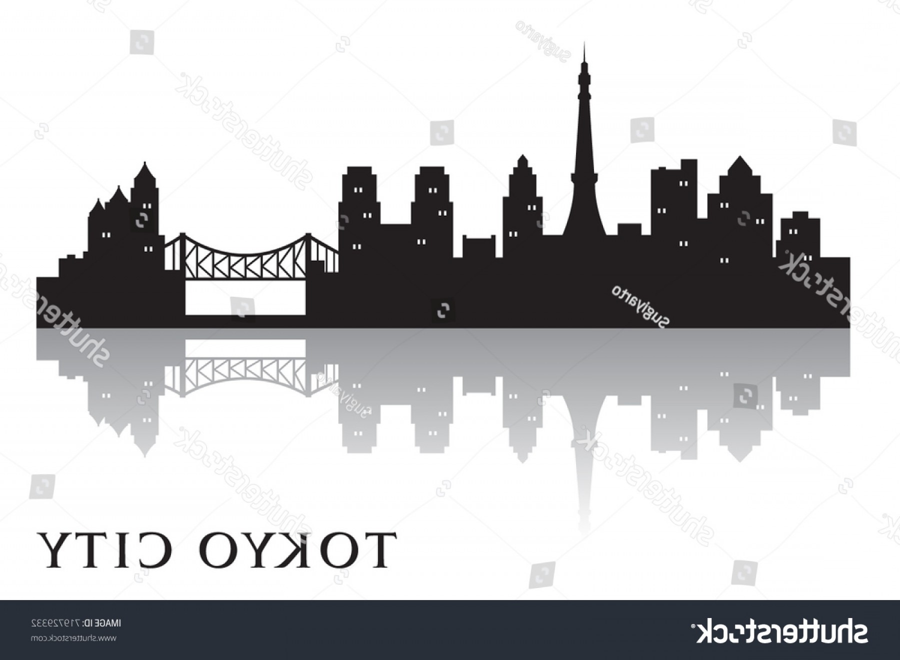 1800x1321 Tokyo Skyline Silhouette Vector City Design Arenawp